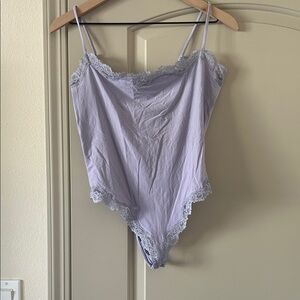 SKIMS Lavender Lace Bodysuit
